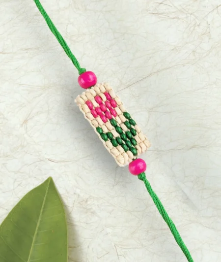 Pink Pixel Tulip Rakhi