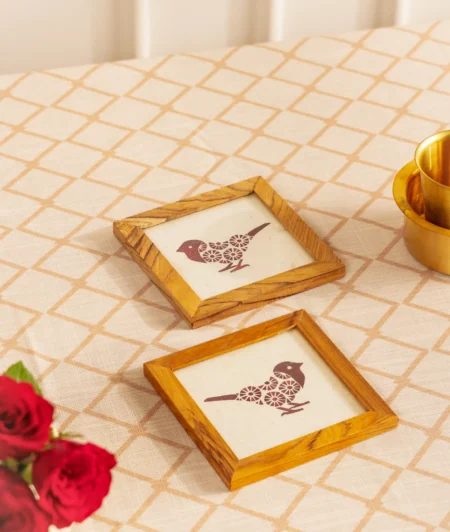 Harvest Sparrow Coasters ( Set of 2 )