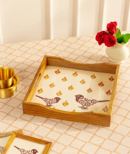 Harvest Sparrow Square Tray