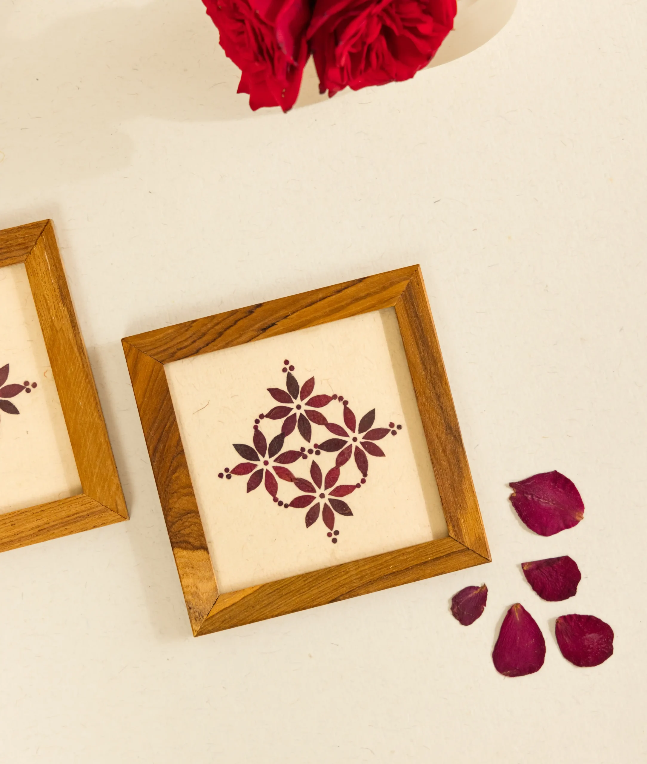 Petal Kolam Coasters ( Set of 2 ) - Image 3